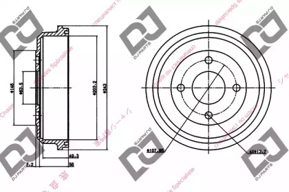 Тормозный барабан DJ PARTS BR1093